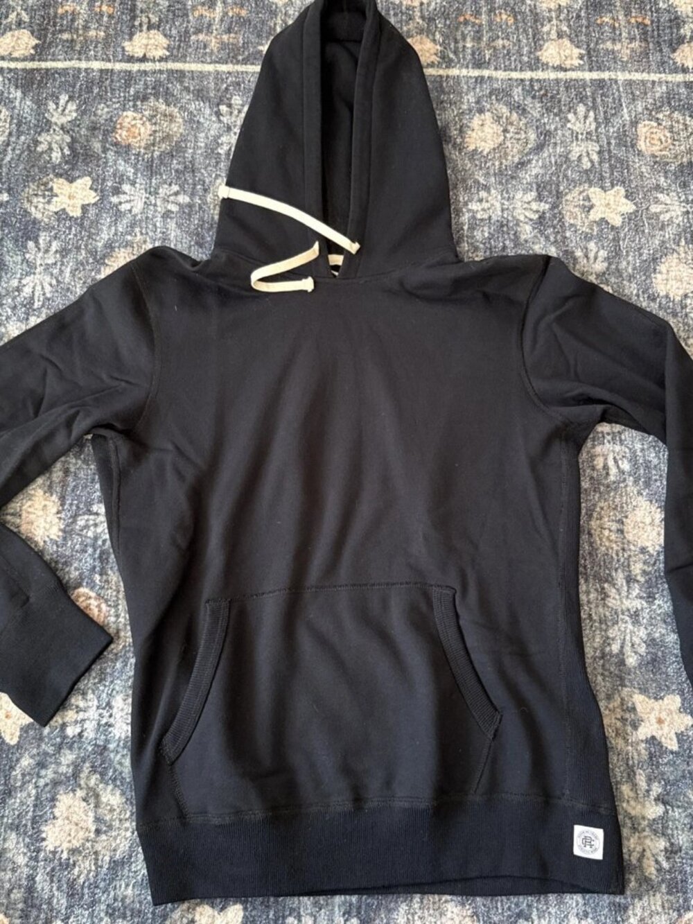 Reigning Champ Men’s Medium Black Terry Cloth Hoodie Sweatshirt